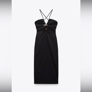Zara Midi Strappy Cutout Dress